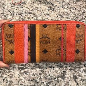 RARE authentic MCM wallet striped