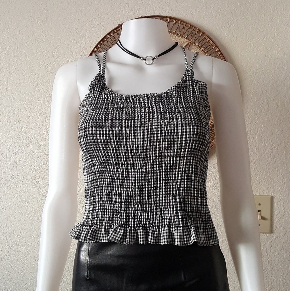 Gingham tank top