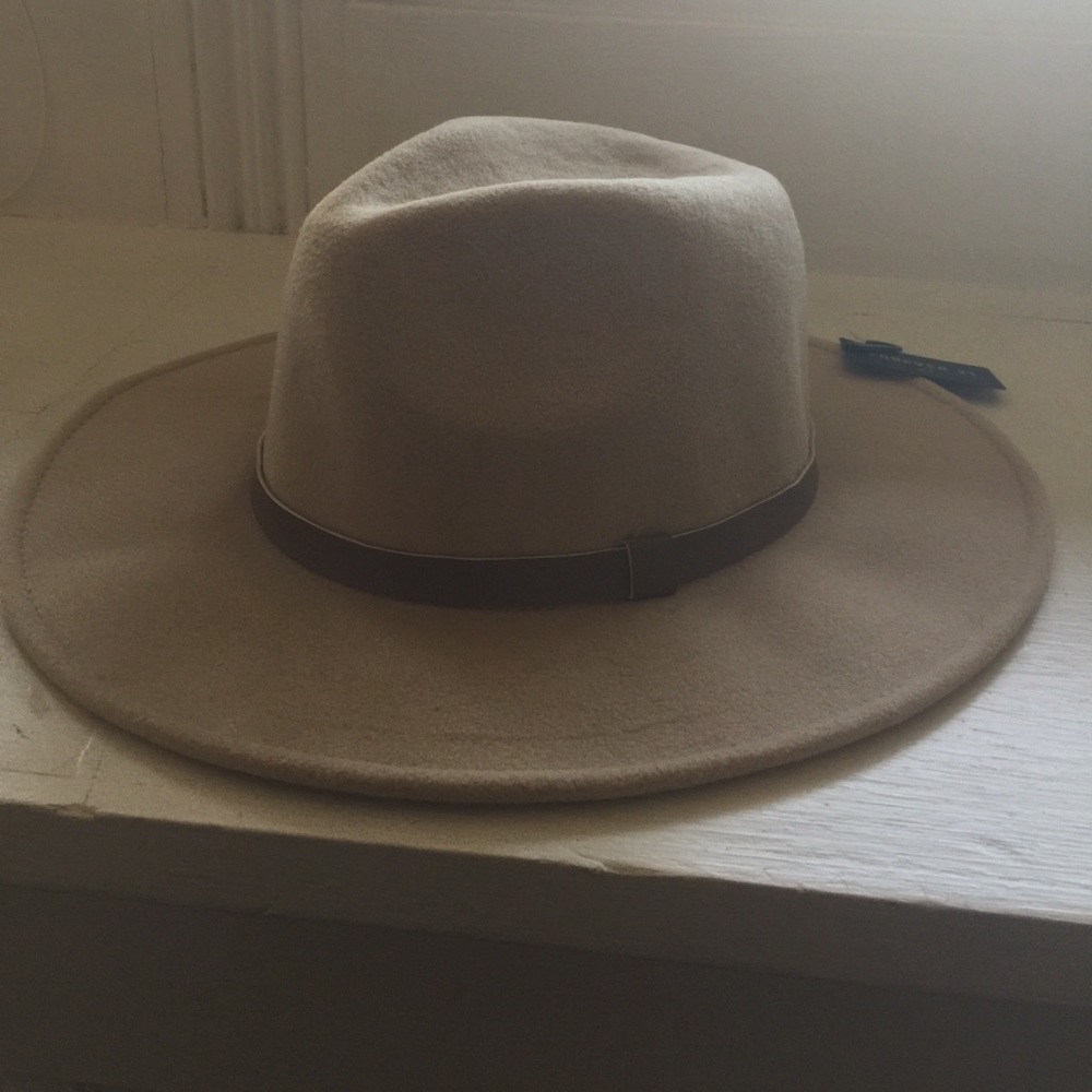 Beige and Tan Fedora