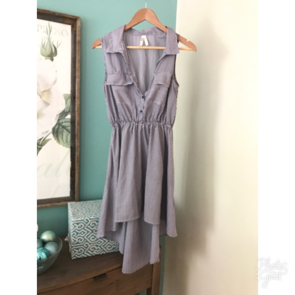 Truth NYC Asymmetrical Striped Dress -reduced-