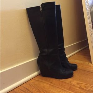 Black Aldo Wedge Boots