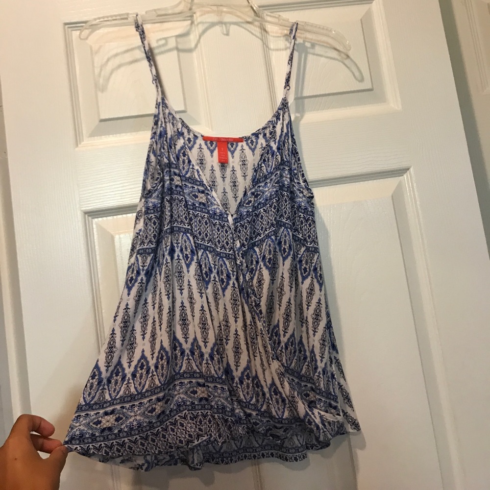 I’m great shape. Blue and white shirt