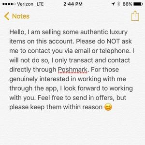No contact off Poshmark :)