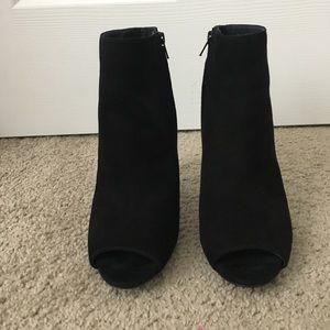 Michael Kors Suede Open-Toed Ankle Boot