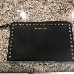 Michael Kors studded wristlet/clutch