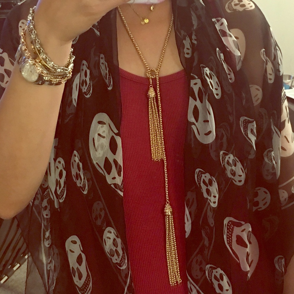 💯% Authentic Karen Scott Cord & tassel Necklace