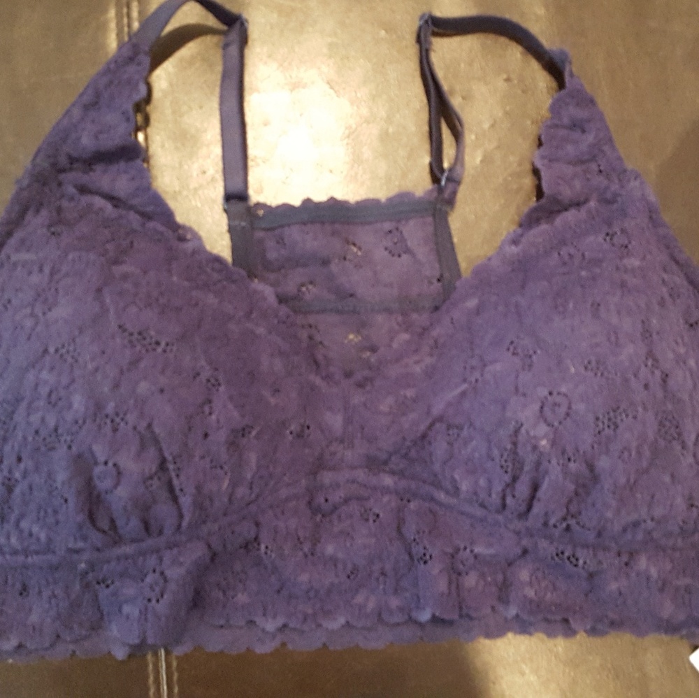 NWT Aerie Navy Blue Lace Padded Bralette