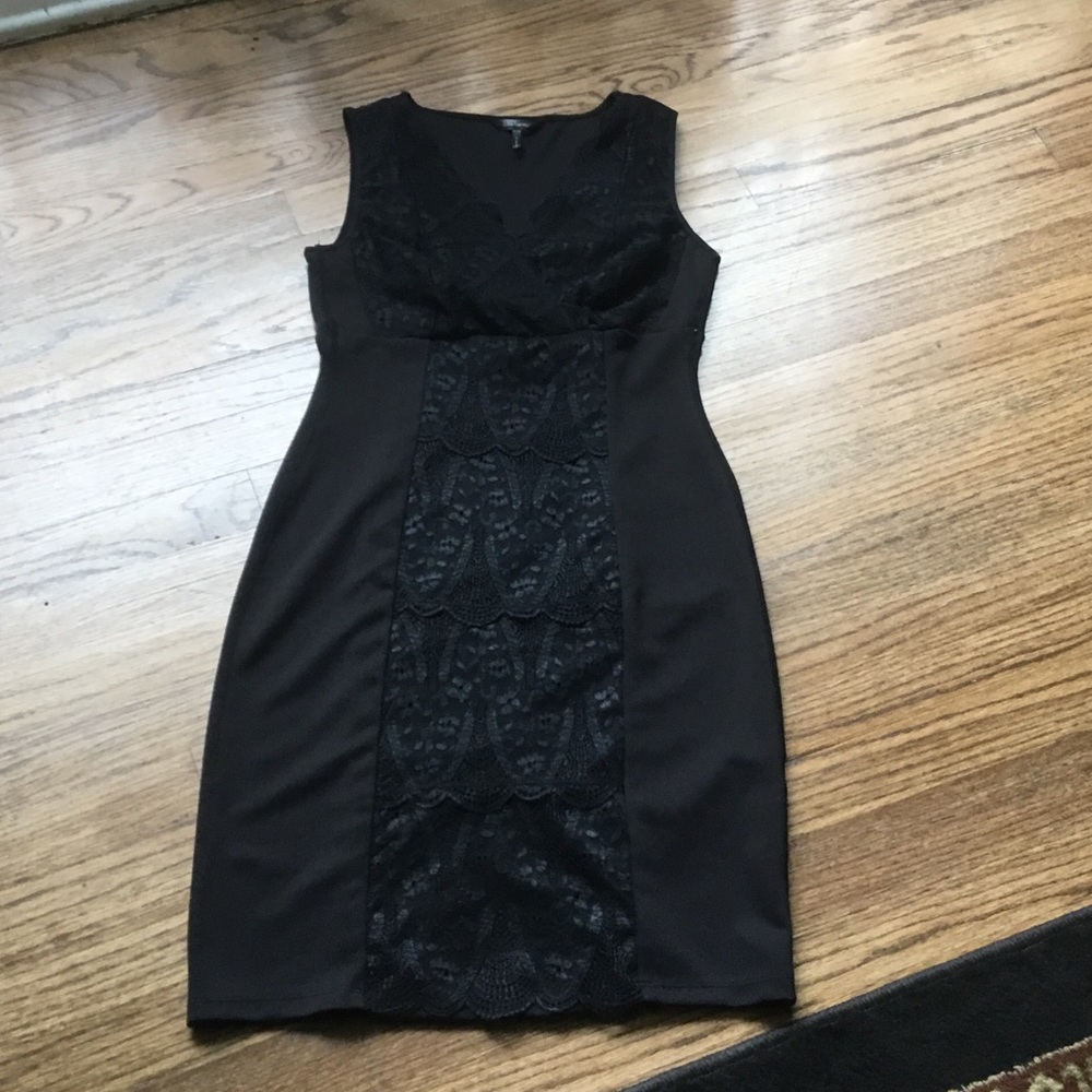 Daisy Fuentes black lace dress SMALL