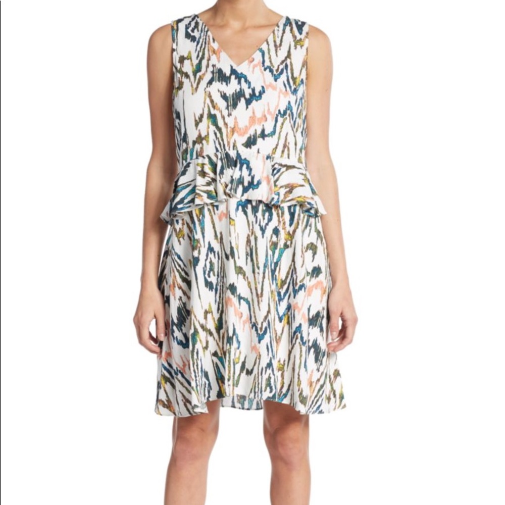 1.STATE White Abstract Dress
