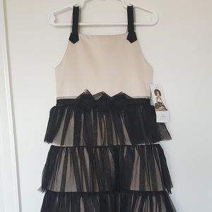US Angels Satin and Tulle Party Dress