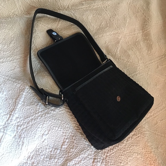 Classic Talbots black quilted small shoulder bag - Picture 7 of 8