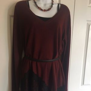 "Love Scarlet" Lightweight V-Neck Sweater, Med