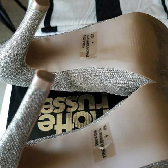 Gold sparkle platform sky high heels - Picture 4 of 8