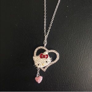 STERLING SILVER HELLO KITTY SWAROVSKI NECKLACE