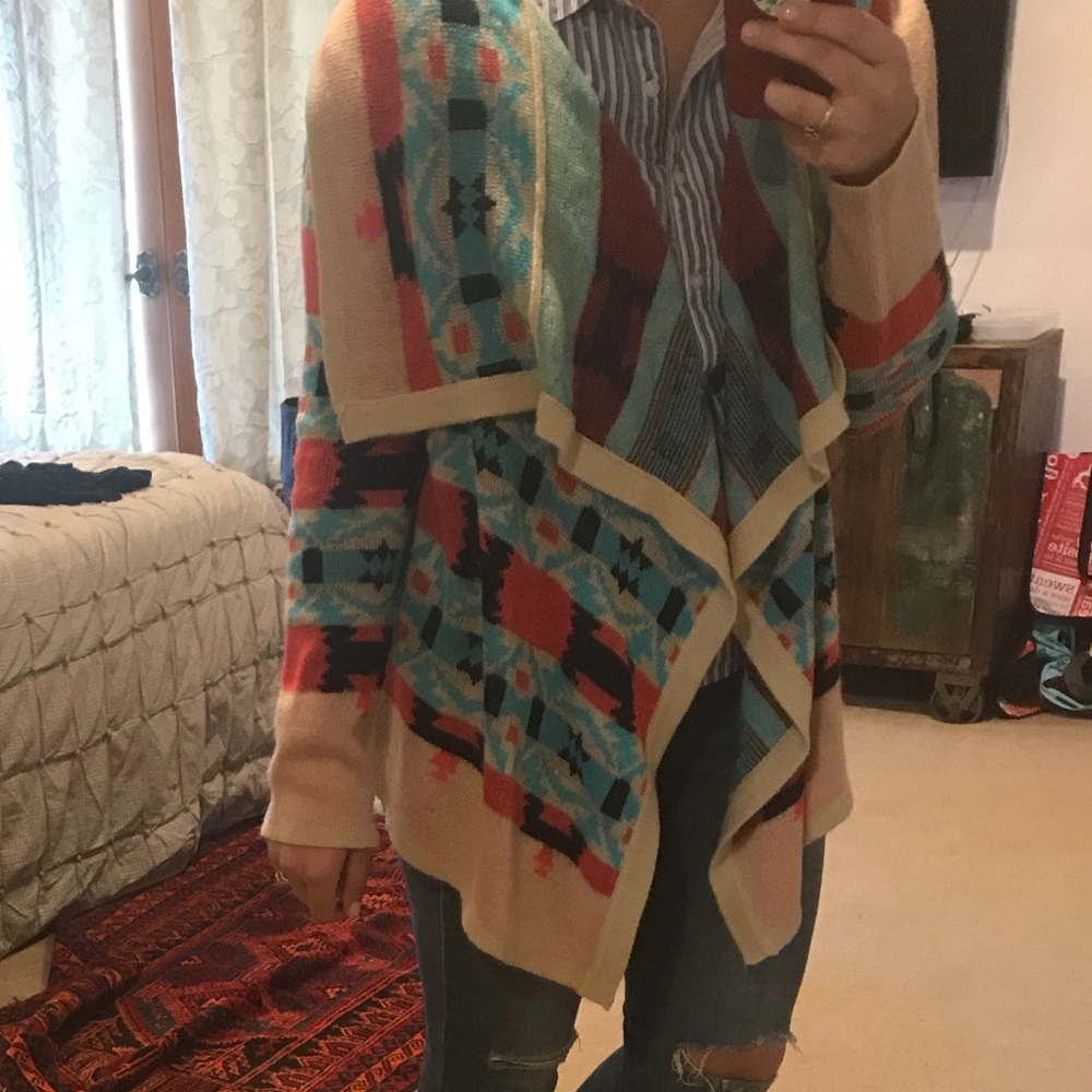 Aztec print sweater