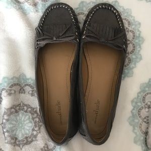 Charcoal gray flats