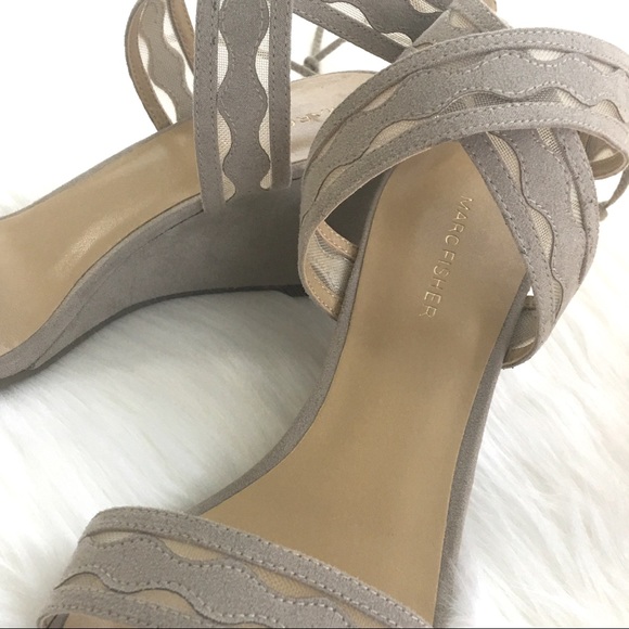 Marc Fisher wedges cream/sand color new size 8 - Picture 3 of 8