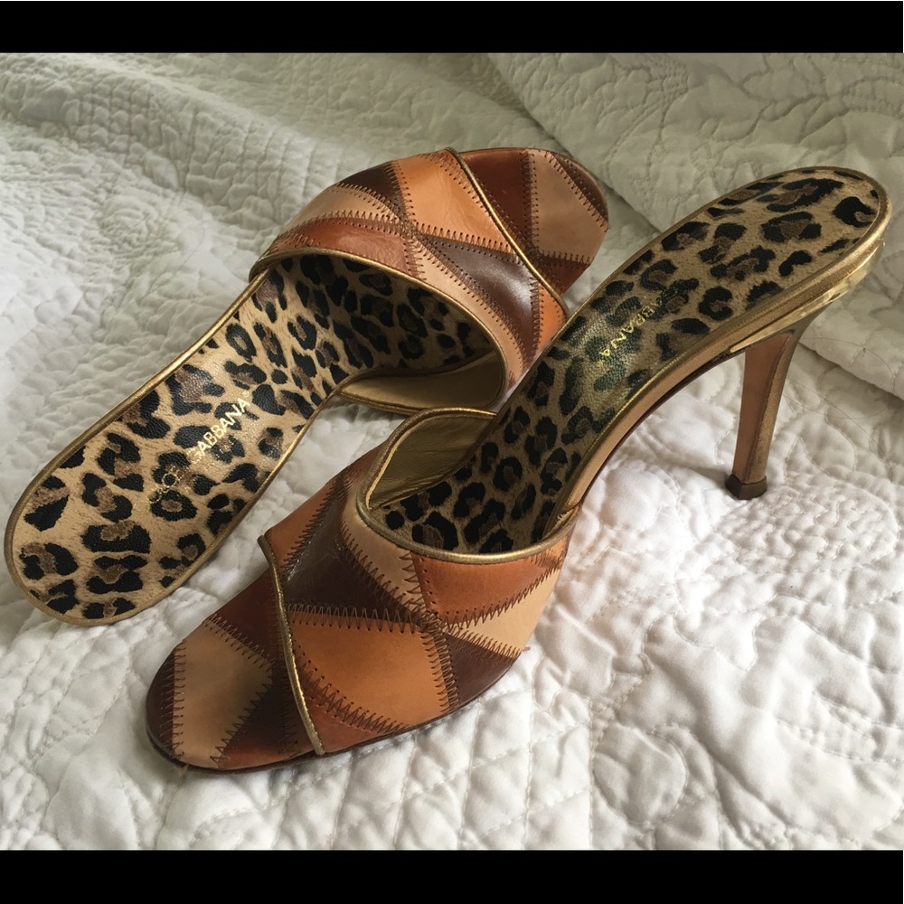 Dolce Gabbana Vero Cuoio heels size 40