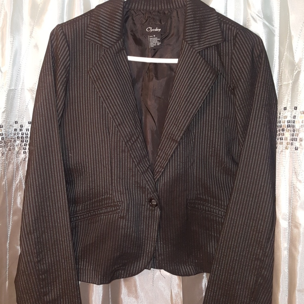 sexy Pinstripe metallic jacket
