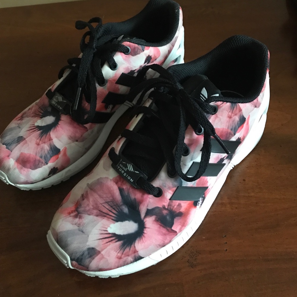 Floral Adidas sneakers