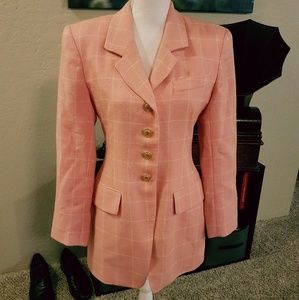 Vintage Neiman Marcus Pink Wool Blazer