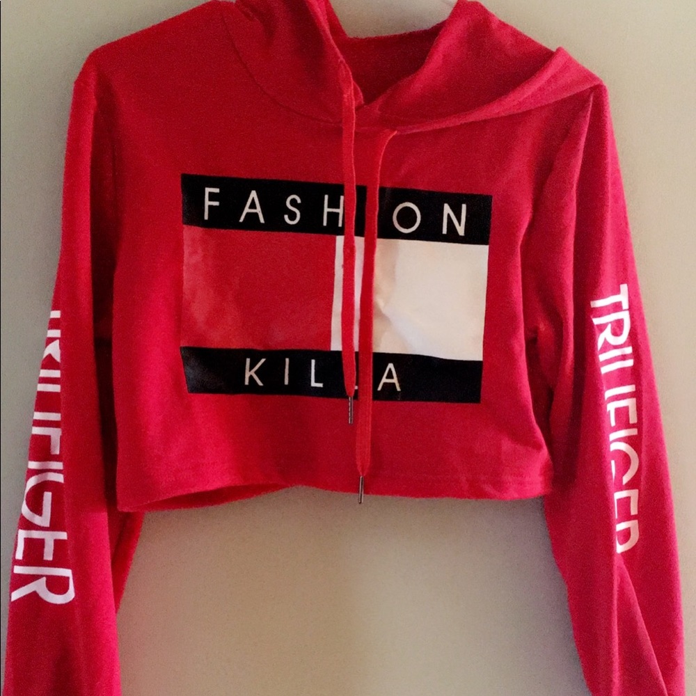 Fashion Killa Hilfiger Cropped Hoodie