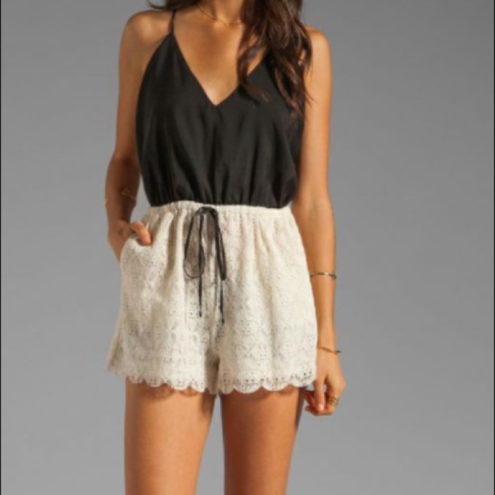 6 Shore Road Malay Lace Scalloped Hem Romper