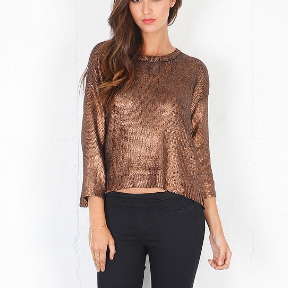 metallic sweater
