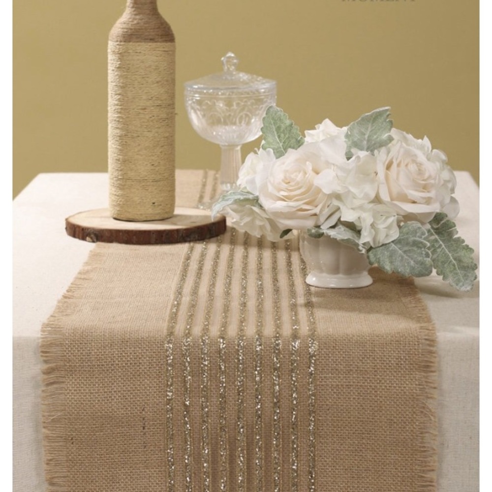 14 x 108 inch burlap table runner for 1