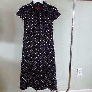MERONA BLACK AND WHITE POLKA DOT DRESS MERONA BLACK AND WHITE POLKA DOT DRESS