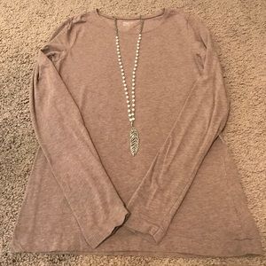 GapBody Pure Body Oatmeal Heathered LS Size: Large GapBody Pure Body Oatmeal Heathered LS Size: Large