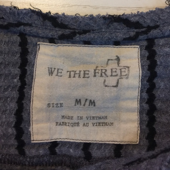 Free people peplum waffle knit long sleeve top - Picture 3 of 6