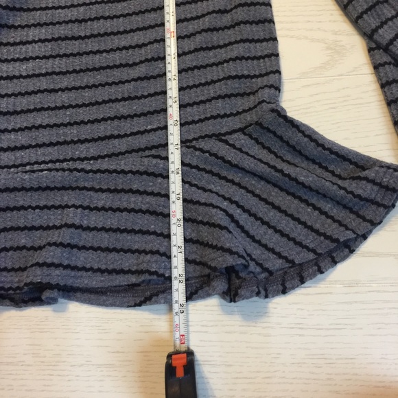 Free people peplum waffle knit long sleeve top - Picture 4 of 6