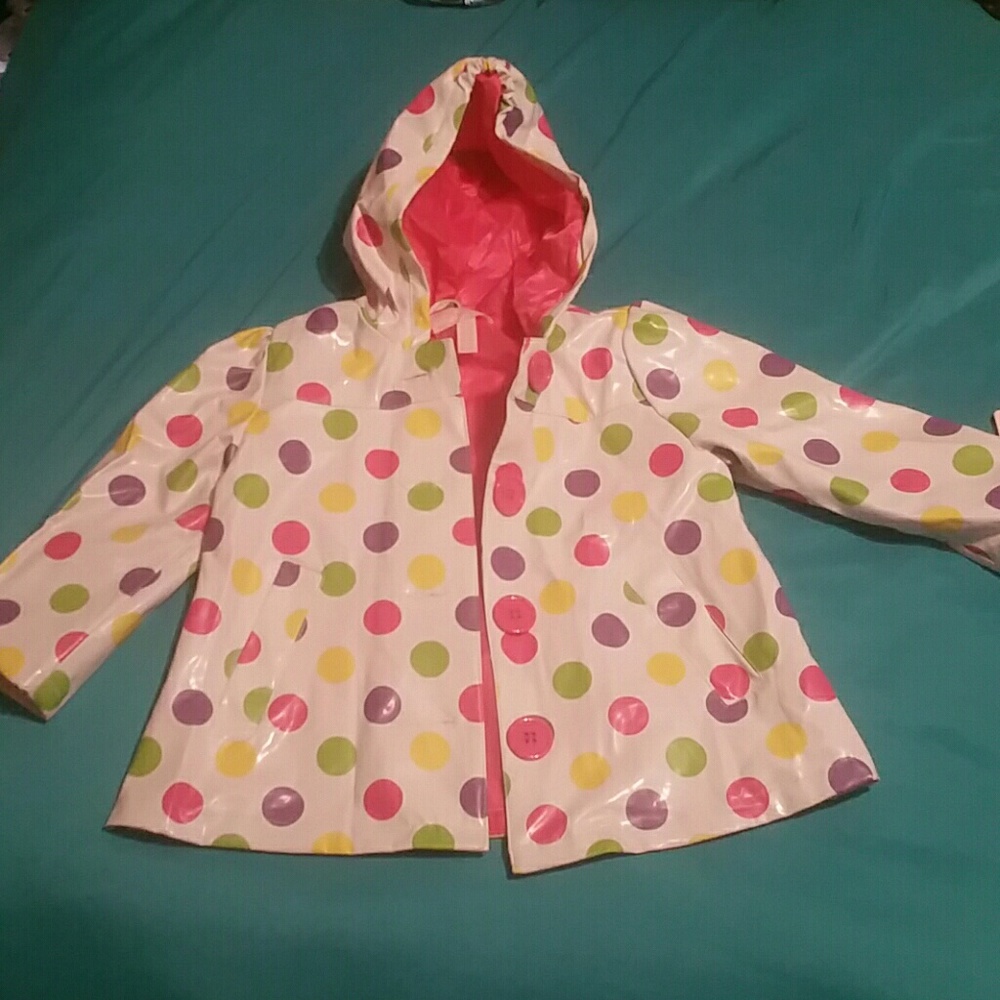 Kids hooded Polka-dot Rain Coat 18M