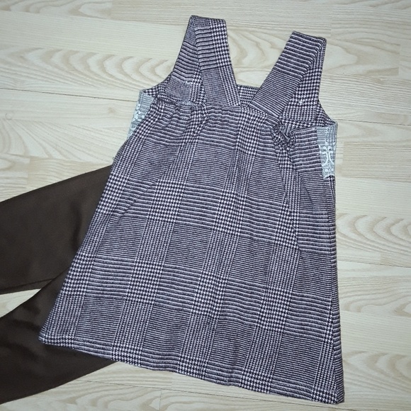 NWOT Winter 2 pcs flannel top knit leggings sz. 2 - Picture 4 of 4