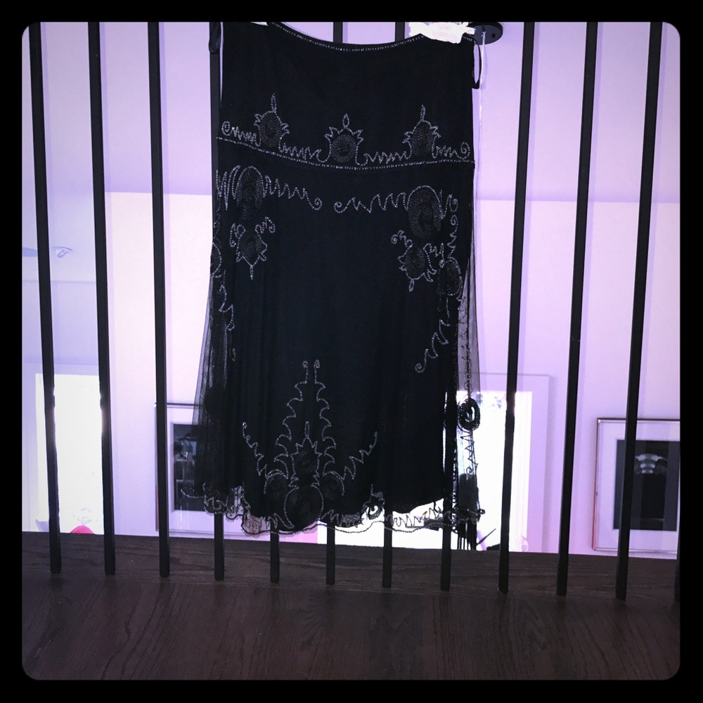 Black beaded skirt