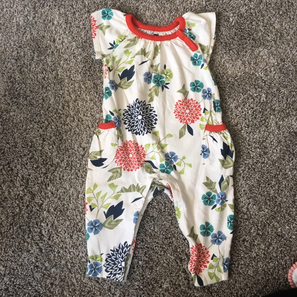 Tea collection floral one piece romper