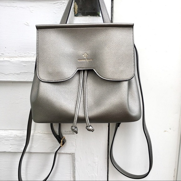 SOLD HP! NWT Nanette Lepore Grey Small Backpack - Picture 2 of 8