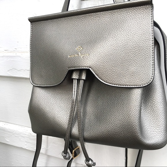 SOLD HP! NWT Nanette Lepore Grey Small Backpack - Picture 4 of 8