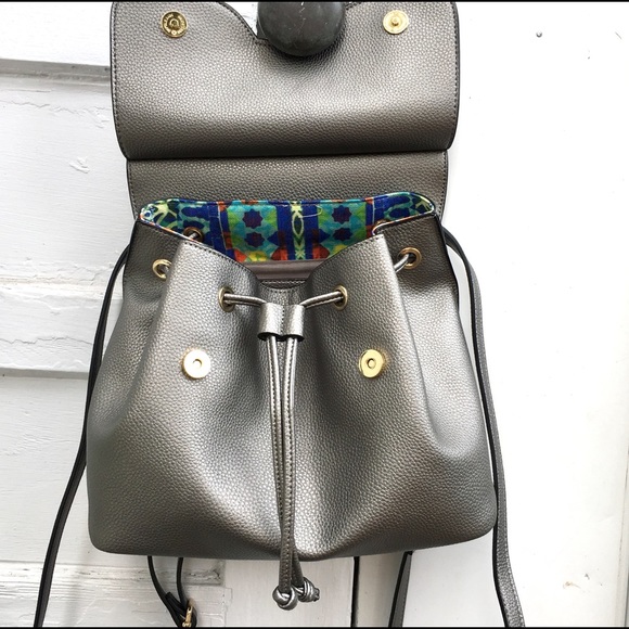 SOLD HP! NWT Nanette Lepore Grey Small Backpack - Picture 3 of 8