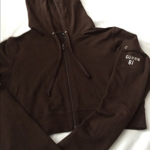 Guess Cropped Hoodie Jacket