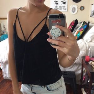 Strappy black top