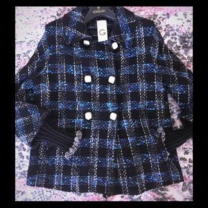 Italian $800 coat with build in sweater sleeves