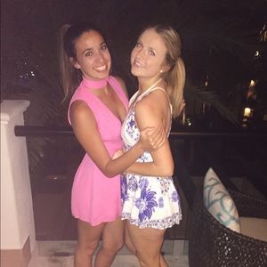 Hot pink tobi romper