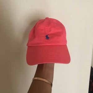 Pink polo hat