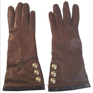 Coach leather gloves