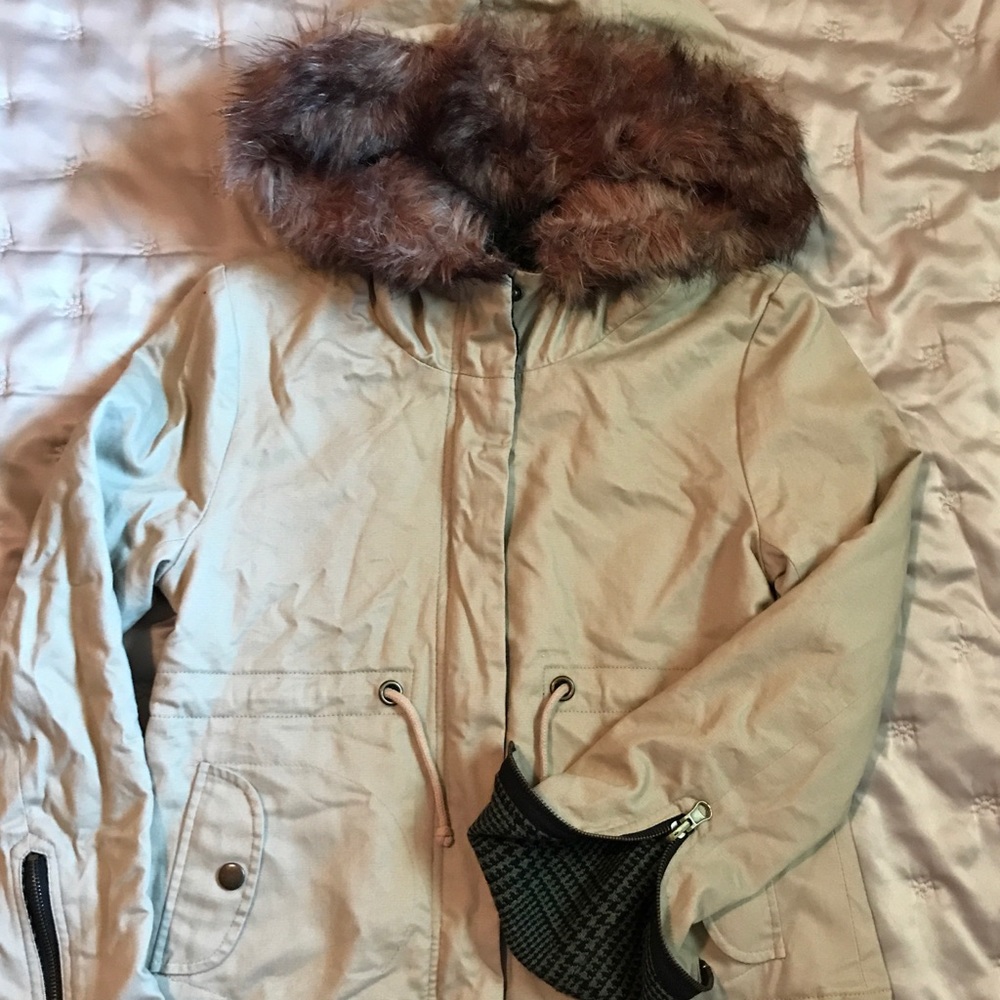 Urban Outfitters reversible hooded coat S