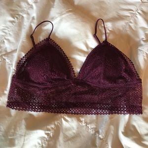 NWOT Victoria’s Secret plum colored lace bralette