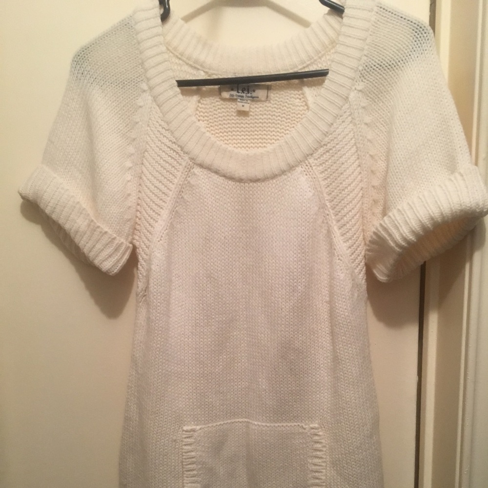 Cream sweater dress