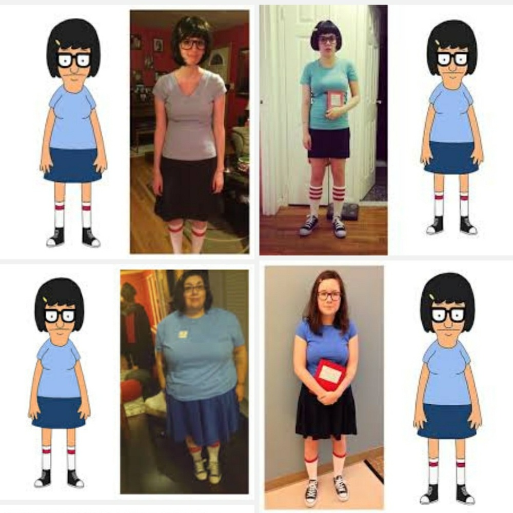 TINA BELCHER DIY costume! (shirt/skirt)